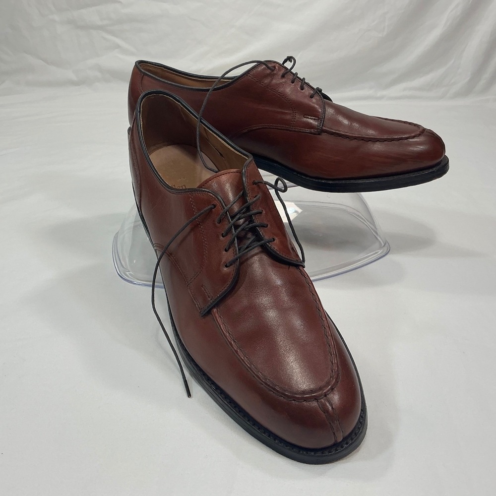 Allen Edmonds Bradley Burgundy Leather Split Toe Derby Mens 11.5 D Made in USA